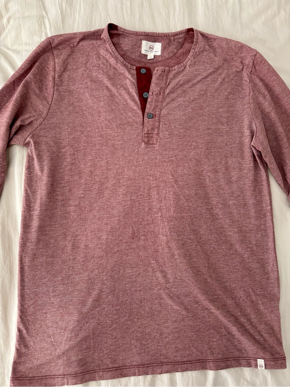 AG Jeans Adriano Goldschmied Men's Long-Sleeve Henley - Size Small